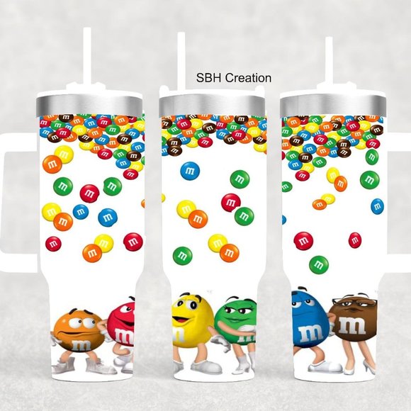 40 oz M&M Theme Tumbler - Picture 1 of 1